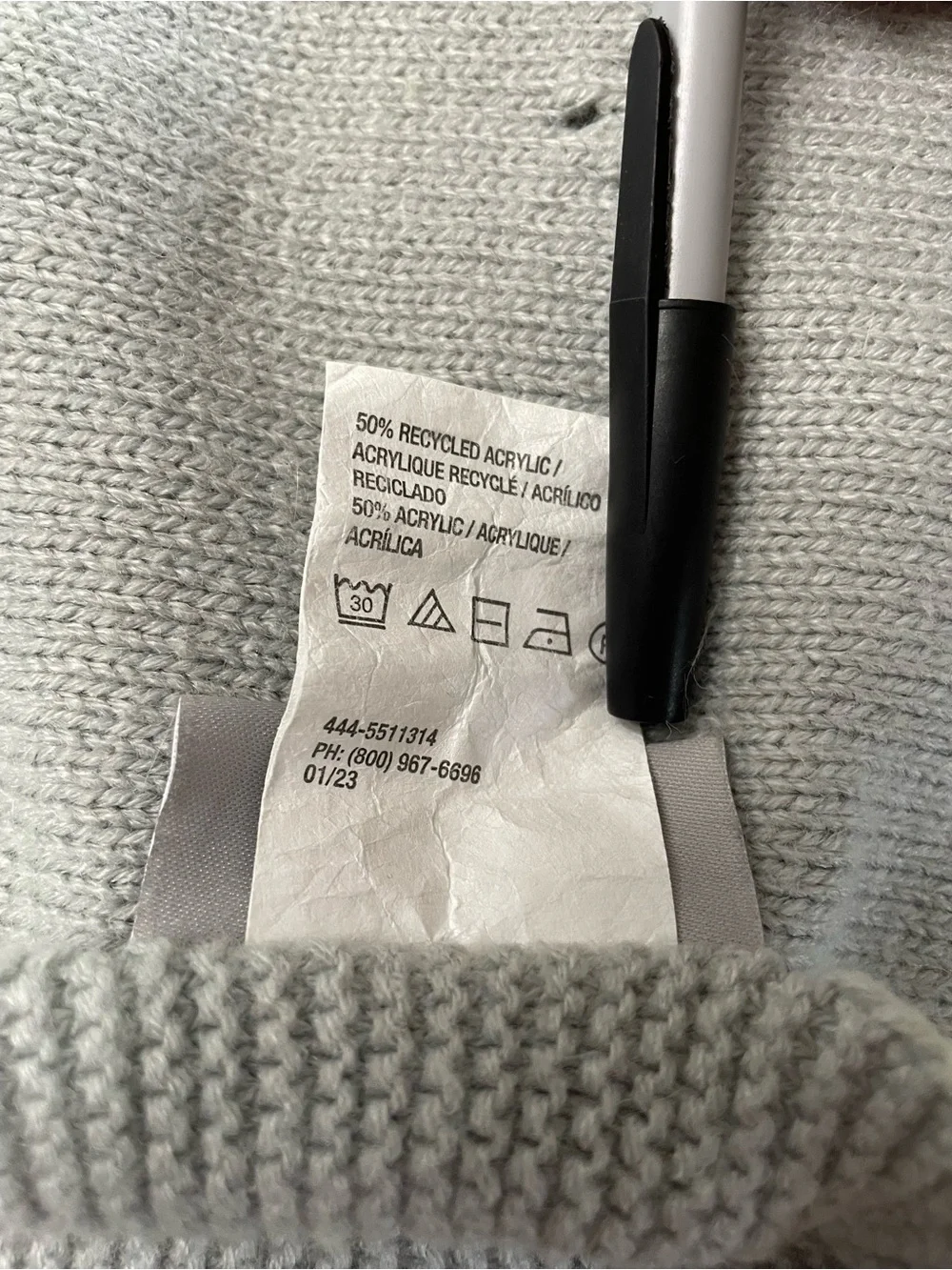 Crate & Barrel Crate & Kids Pontelle Stroller Blanket Grey 30”x40”